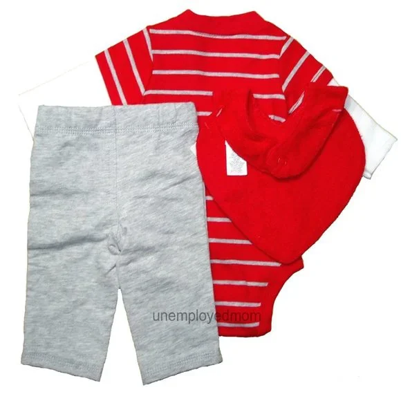 Valentine's Day Outfit My First 3 pc Set Boys Single Love It Baby Bib 1st Heart - Picture 4 of 5